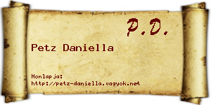 Petz Daniella névjegykártya